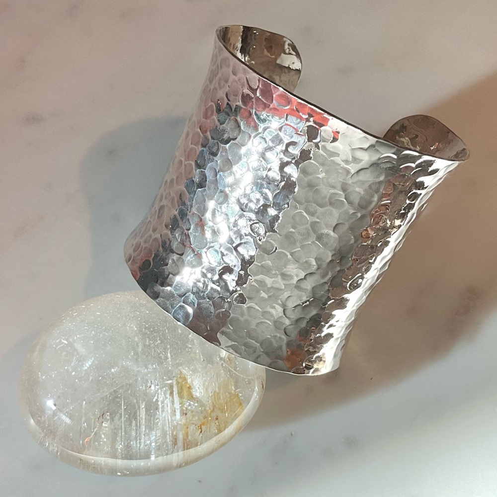 Sterling Silver Hammered Cuff Bracelets